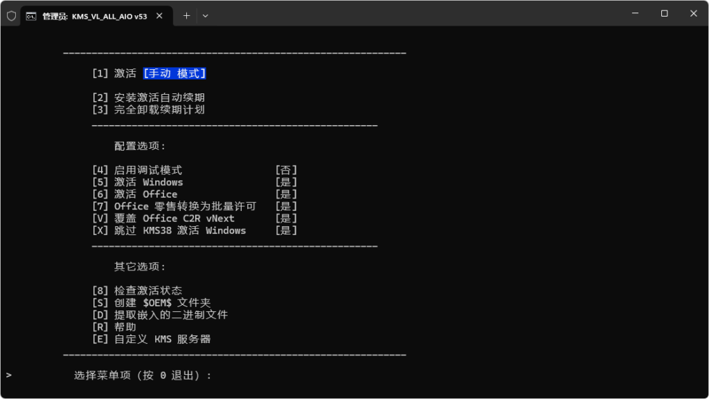 图片[1]-KMS-VL-ALL-AIO v53 汉化版-队长的Blog